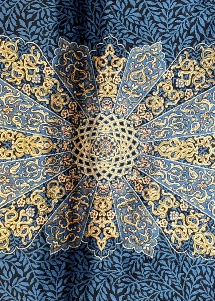Blue and Beige Persian Rug Faraz Pattern 4 x 6 - Image 2