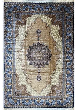Blue and Taupe Persian Rug Heaven Pattern 7 x 9