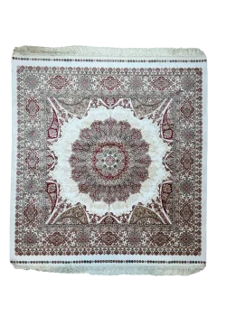 Beige and Red Persian Rug Vanda Pattern 5 x 5
