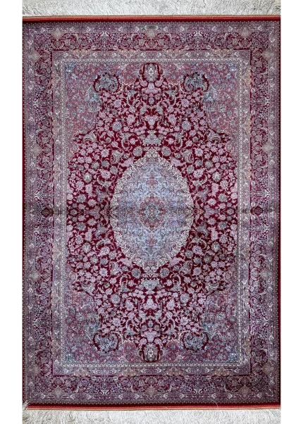 Red and White Persian Rug Shah Abbasi Pattern 4 x 6