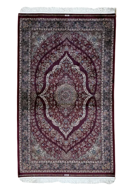 Red Persian Rug Flame Pattern 4 x 6