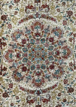 Beige and Red Peesian Rug Shah Abbasi Pattern 7 x 9 - Image 2