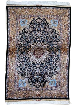 Black and Brown Persian Rug Faraz Pattern 3 x 5