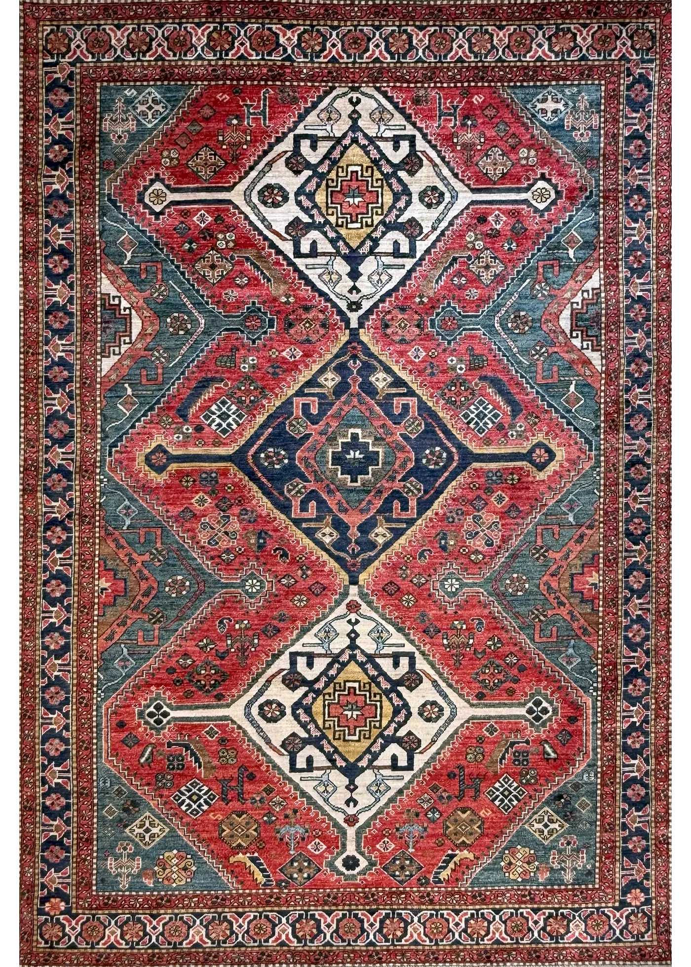 How a Red and Blue Persian Rug Enhances Varied Interiors?