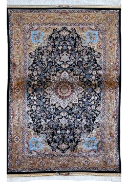 Black and Brown Persian Rug Faraz Pattern 3 x 5