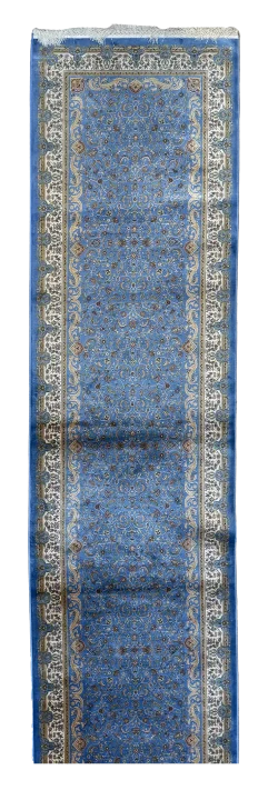 Blue and Beige Persian Runner Afshan Pattern 3 x 10