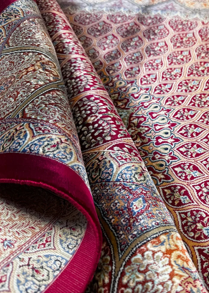 Red and Blue Persian Rug Vanda Pattern 3 x 5 - Image 5
