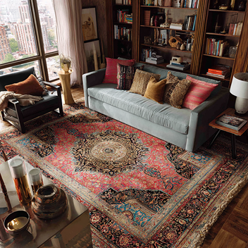 Style a Persian Rug with Modern Furniture