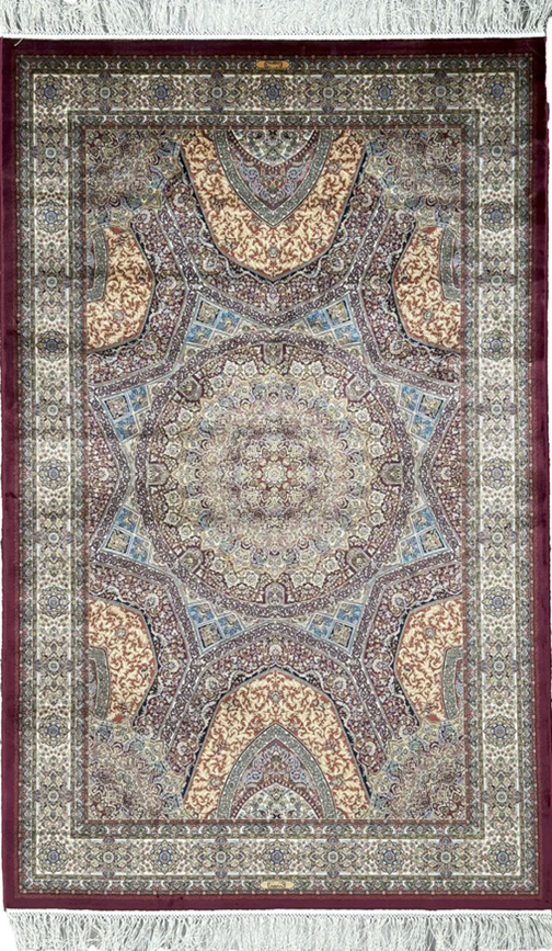 How a Red and Blue Persian Rug Enhances Varied Interiors? The red and blue Persian rug Elham pattern shines in a well-chosen space.