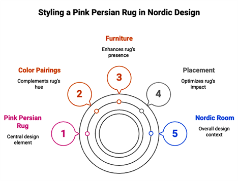 Styling a Pink Persian Rug in Nordic Design by Afra Rugs