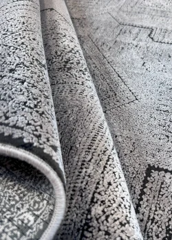 Gray Persian Rug Ash Pattern 4 x 6 - Image 6
