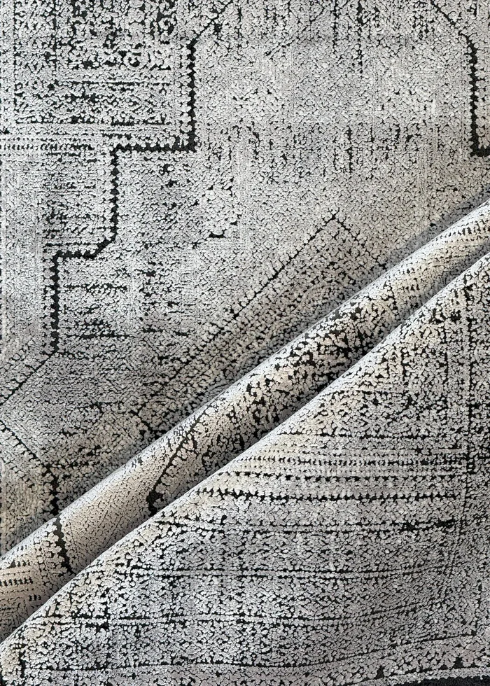 Gray Persian Rug Ash Pattern 4 x 6 - Image 4