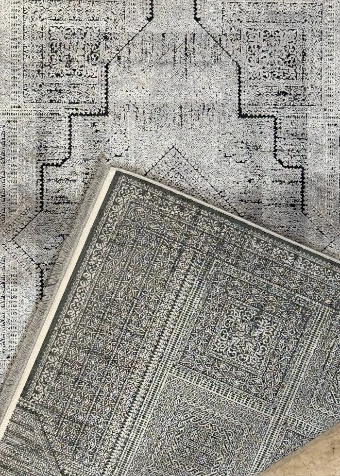 Gray Persian Rug Ash Pattern 4 x 6 - Image 5