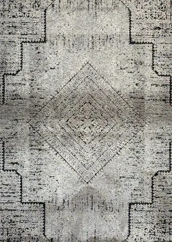 Gray Persian Rug Ash Pattern 4 x 6 - Image 3