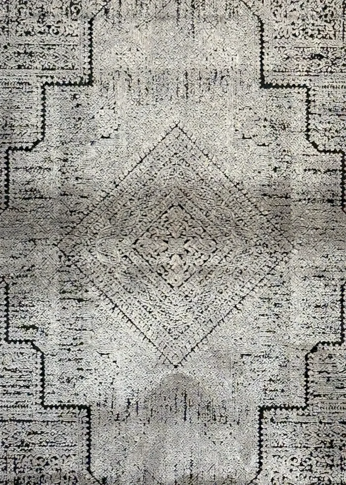 Gray Persian Rug Ash Pattern 4 x 6 - Image 3