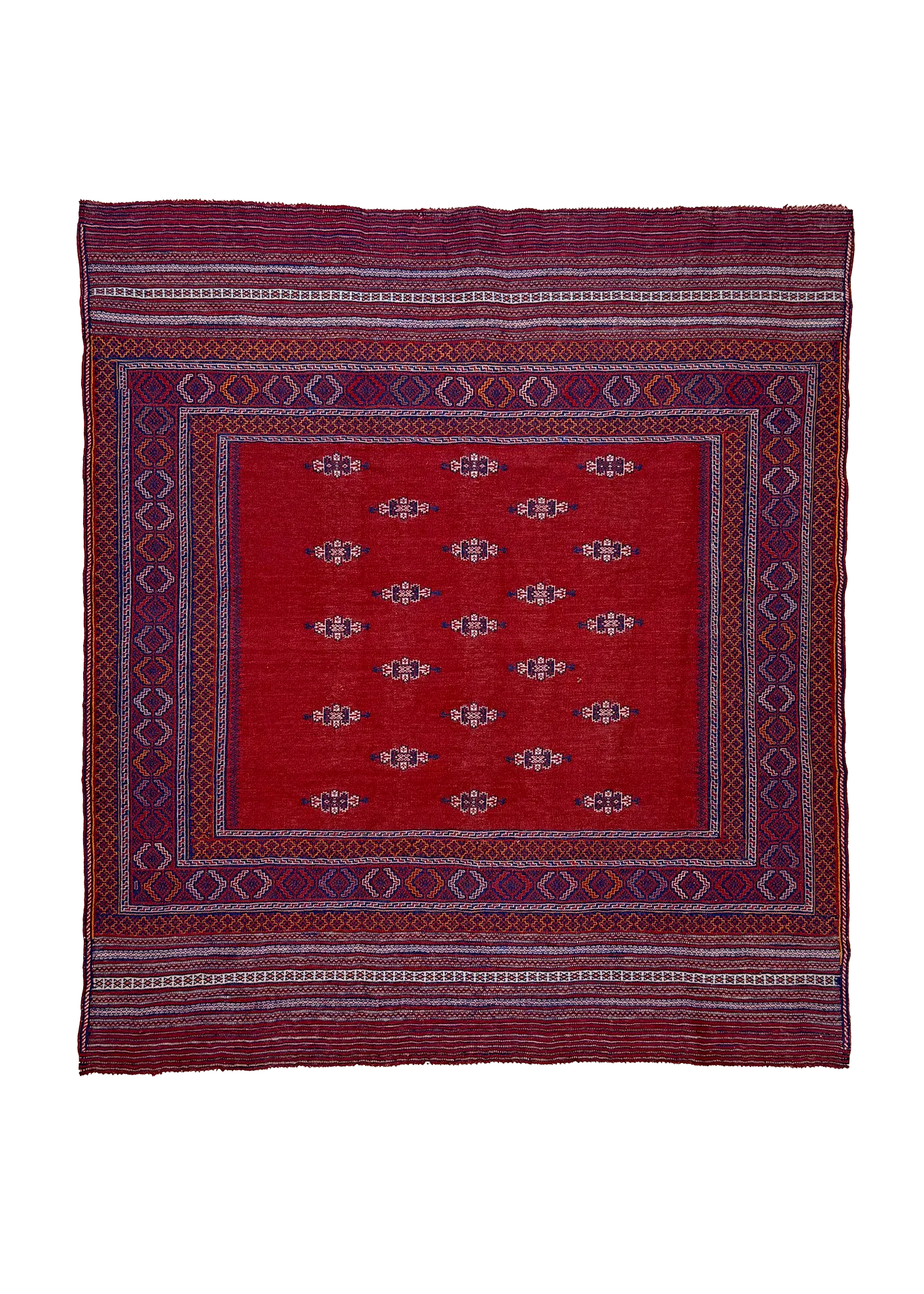 How a Red and Blue Persian Rug Enhances Varied Interiors?