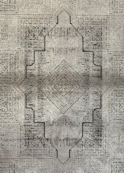 Gray Persian Rug Ash Pattern 4 x 6 - Image 2