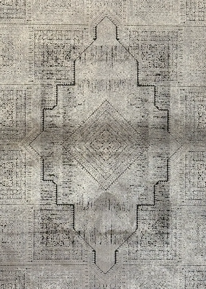 Gray Persian Rug Ash Pattern 4 x 6 - Image 2