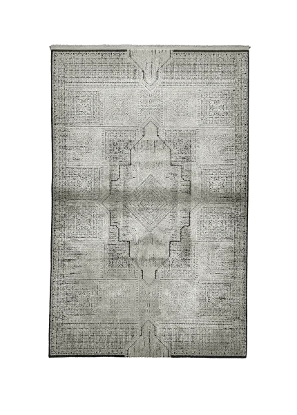 Gray Persian Rug Ash Pattern 4 x 6