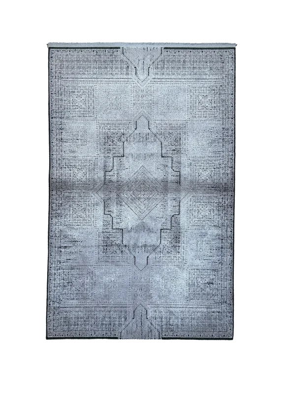 Gray Persian Rug Ash Pattern 4 x 6