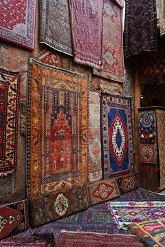 The Charm of Miniature Persian Rugs From grand displays like this to the delicate art of the miniature Persian rug, the tradition of weaving continues to captivate. Photo by Zehra Aynacı