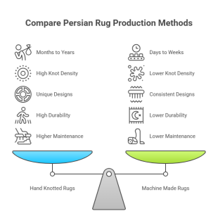 Persian Rugs: Hand Knotted vs Machine Made Hand Knotted